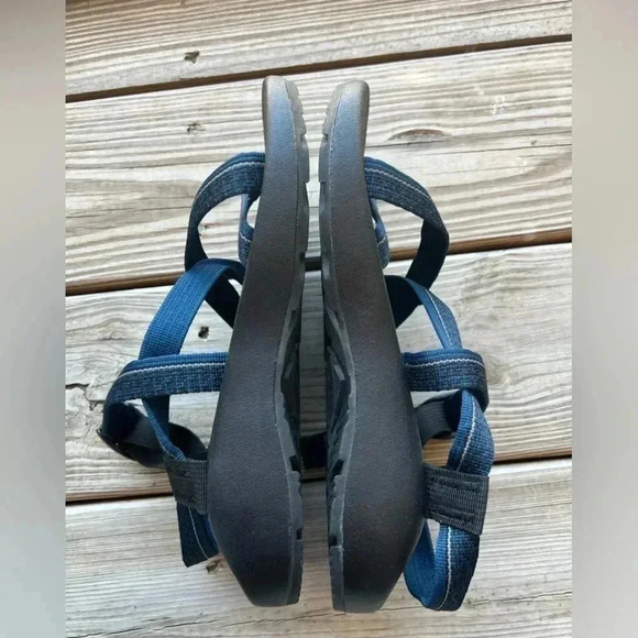 Chaco Men’s Sandals Blue/Black adjustable Strap Sz 8 - Picture 4 of 8